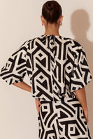 Micah Geometric Top - Black/White