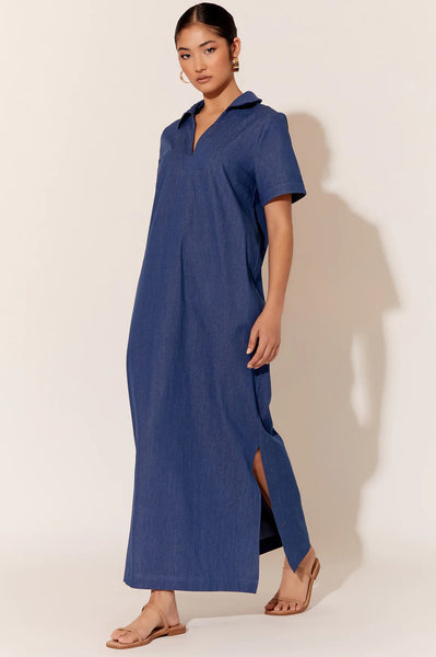 Melanie Denim Maxi Dress - Mid Denim