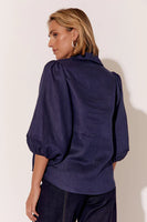 Esther Linen Shirt - Navy