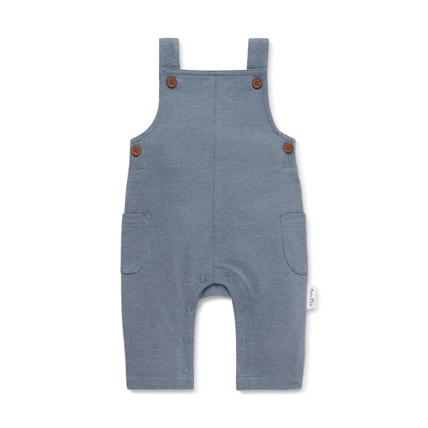 Dark Chambray Overalls - Blue