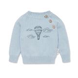 Air Balloon Knit Jumper - Blue