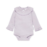 Lavender Pointelle Rib Onesie