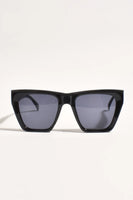 Oversized Structured Sunglasses - Black