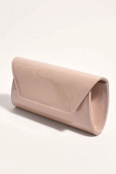 Suzie Gloss Clutch - Nude