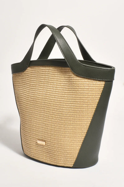 Jamie Tote - Natural/Olive