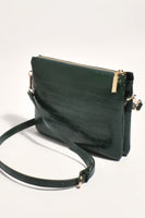 Sadie Croc Crossbody Bag - Green