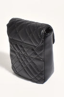 Prudence Quilted Crossbody Bag - Black