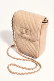 Prudence Quilted Crossbody Bag - Camel