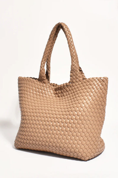 Mimie Woven Slouch Bag - Mocha