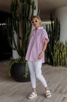 ROUGE Pink Stripe Shirt