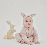 Mauve Knit Bunny Romper