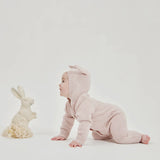 Mauve Knit Bunny Romper