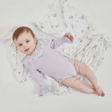 Lavender Pointelle Rib Onesie