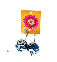 Bobble Earrings - Blue