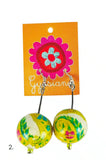 Bobble Earrings - Yellow