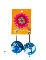 Bobble Earrings - Blue