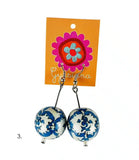 Bobble Earrings - Blue