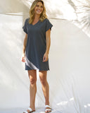 Elise v-Neck Dress - Steel