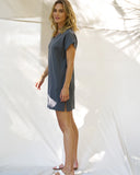 Elise v-Neck Dress - Steel