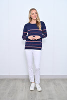 Stripe Knit - Navy