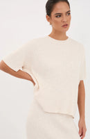 Shani Rib Knit Short Sleeve Top