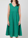 Savita Linen Dress - Jade