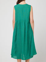 Savita Linen Dress - Jade