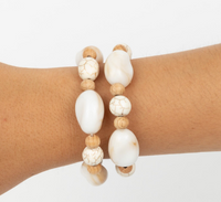 Mando Bracelet S/2 - Natural Marble