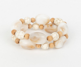 Mando Bracelet S/2 - Natural Marble