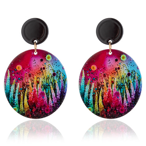 Flowering Disc Earring - Magenta