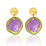 Flower Disc Earrings