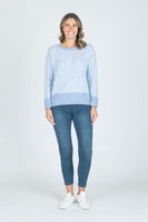 Houndstooth Knit  - Blue