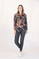 Cross Over Tunic - Autumn Print