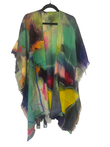 Abstract Art Wool Cape