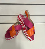 Ibbie Sandal - Orange/Fuschia