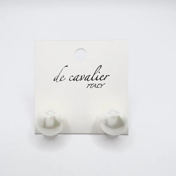 White Pearl Earrings 080