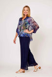 Silk Blend Pant - Navy