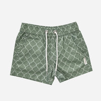 Boys Sonny Shorts - Green Geo Print