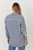 Stripe Cotton Shirt - Ink