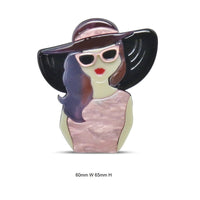 Lady in Pink Brooch