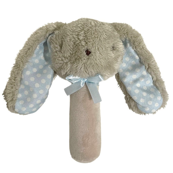 Fluffy Bunny Rattle - Blue