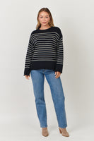 Cotton Stripe Knit - Ink