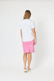 Portia Denim Skirt - Hot Pink