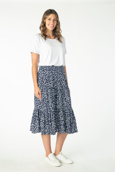 Spot Skirt - Navy