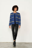 Ethnic Pattern Jacket - Blue