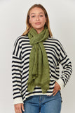 Frayed Edge Scarf - Olive