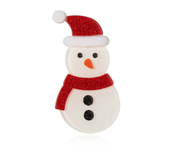 Snowman Brooch