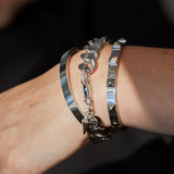 Rock Glam Bangle - Silver