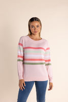 Multi Stripe Knit - Ice Pink