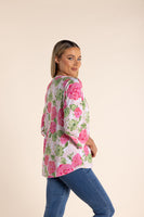 Rose Print Jersey Top